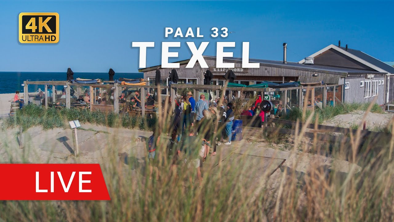Live Webcam Texel: Kaap Noord (Paal 33) | Strand & Uitzicht Vlieland (Livecam & Blick auf Vlieland)