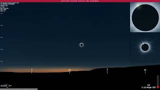 total solar eclipse simulator video for april 8, 2024