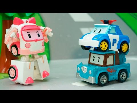 Развивающие мультики для детей с игрушками Робокар Поли на русском яязыке.
