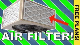 SAVE YOUR LUNGS! Woodworking Ceiling Mounted Dust Filter  How to Make