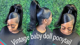 Vintage Flip PonyTail with swoop| Start to finish