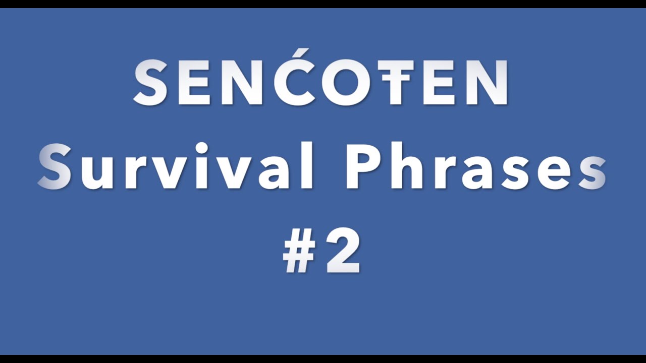 SEN O EN Survival Phrases 2 YouTube