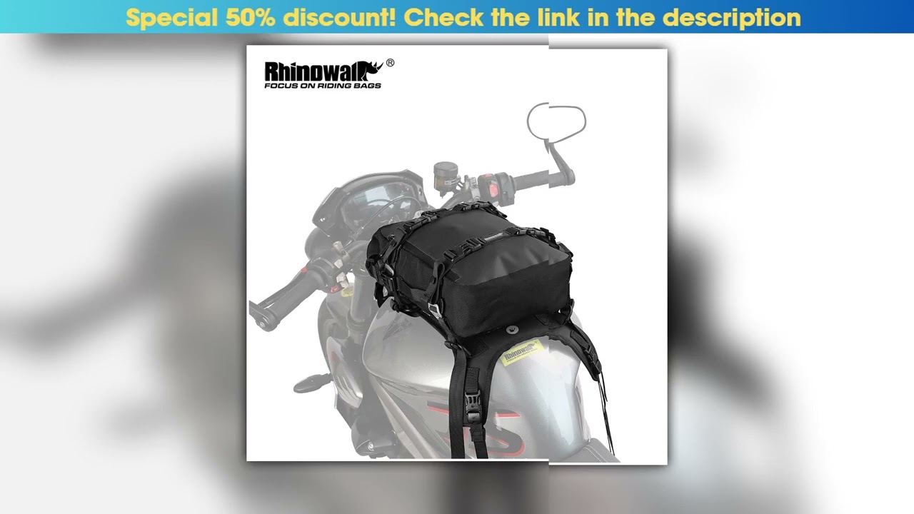 Rhinowalk Motorcycle Tank Bag Set With Base Universal 10L Internal Waterproof Outdoor Riding Pack