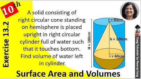 A solid consisting of a right circular cone of height 120 cm and radius | Ex 13.2 Class 10 Maths Q7