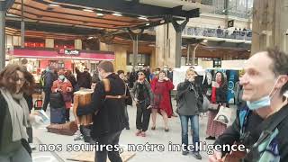 Miniatura de vídeo de ""DANSER ENCORE" - Flashmob -  Gare du Nord - 4 Mars 2021"