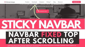 Bootstrap5 Sticky Navbar Fixed Top After Scrolling using html css jquery