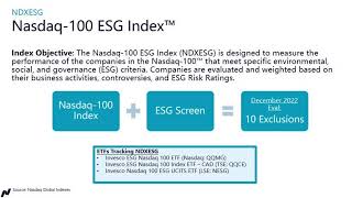 The Objective Of The Nasdaq-100 Esg Index And How It Is Screened