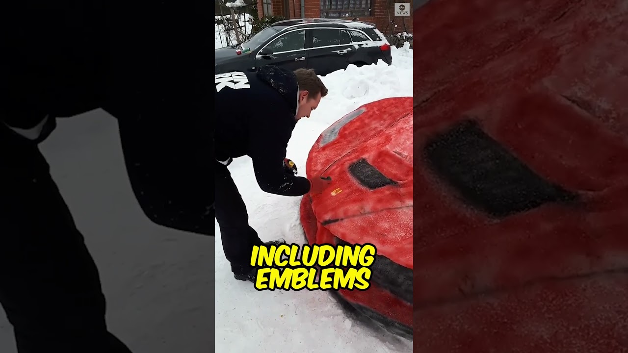This Ferrari Is Made Entirely of Snow! 🤯