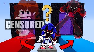 Minecraft Fnf Sonic.exe Do Not Choose The Wrong Portal Girlfriend Or Agoti ?