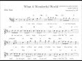"What a Wonderful World" Louis Armstrong Alto Sax Sheet music w/ lyrics and chords
