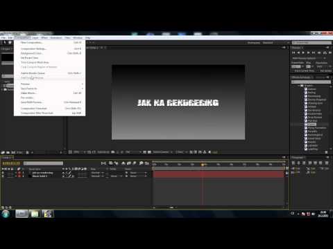 CZTUTORIÁL – After Effects 007 – Jak na rendering