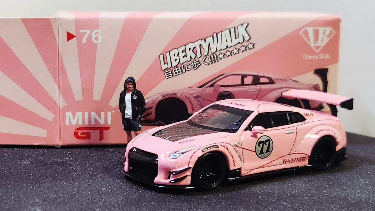 ミニカー MINIGT GT-R R35 PinkPig RHD Amazon | Pink Pig！MINIGT 1/64 日産 GT-R R35 LB Works Liberty Walk