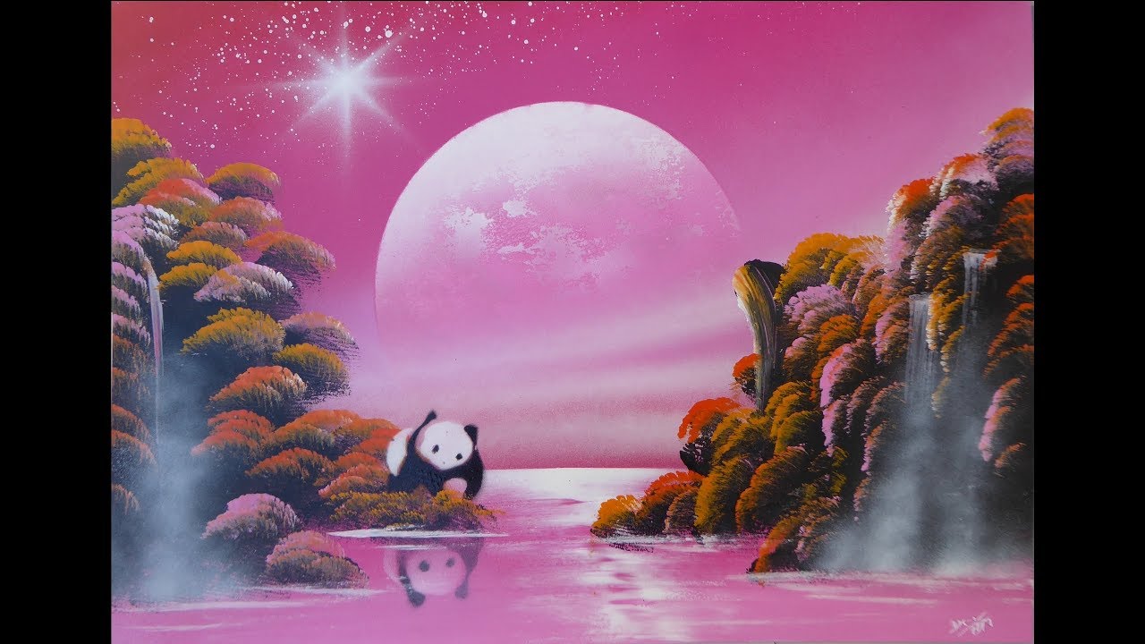 Spray paint art - Cute nature painting with a panda - made by street ...