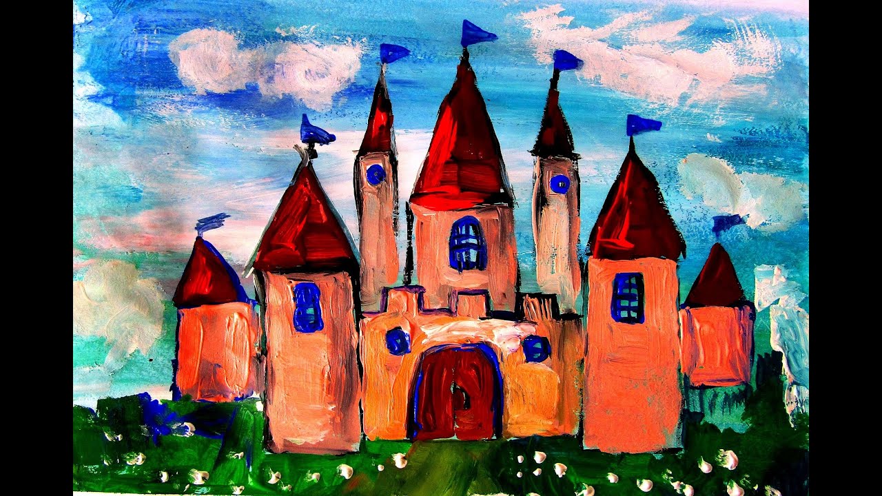 Tutorial de pictură pentru începători/Painting tutorial for beginners.Castle.