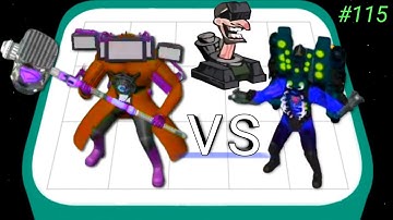 Merge Master Zombie Battle - Merge Titan Clockman vs Drillman Monster Bosses Max Level Part 03