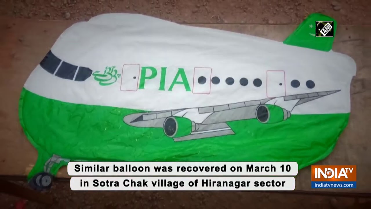 Once again, 'PIA' marked aircraft-shaped balloon seized in Jammu and kashmir's Bhalwal area