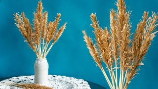 How To Make Reeds Flower From Paper | Paper Flower Making | Room Decor Ideas | Boho Style