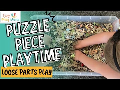 PLAY IDEAS | Play and make a treasure hunt with puzzle piece loose parts