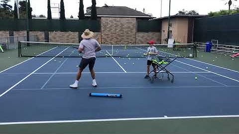 Forehand spacing drill with Joel Myers