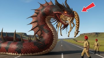 Amazing! The Moment a Giraffe Was Saved From a Giant Python