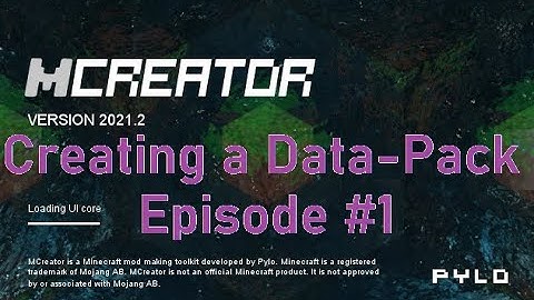 Creating a Custom Data-Pack with MCreator (Episode 1) [v 2021.2] [No Coding]