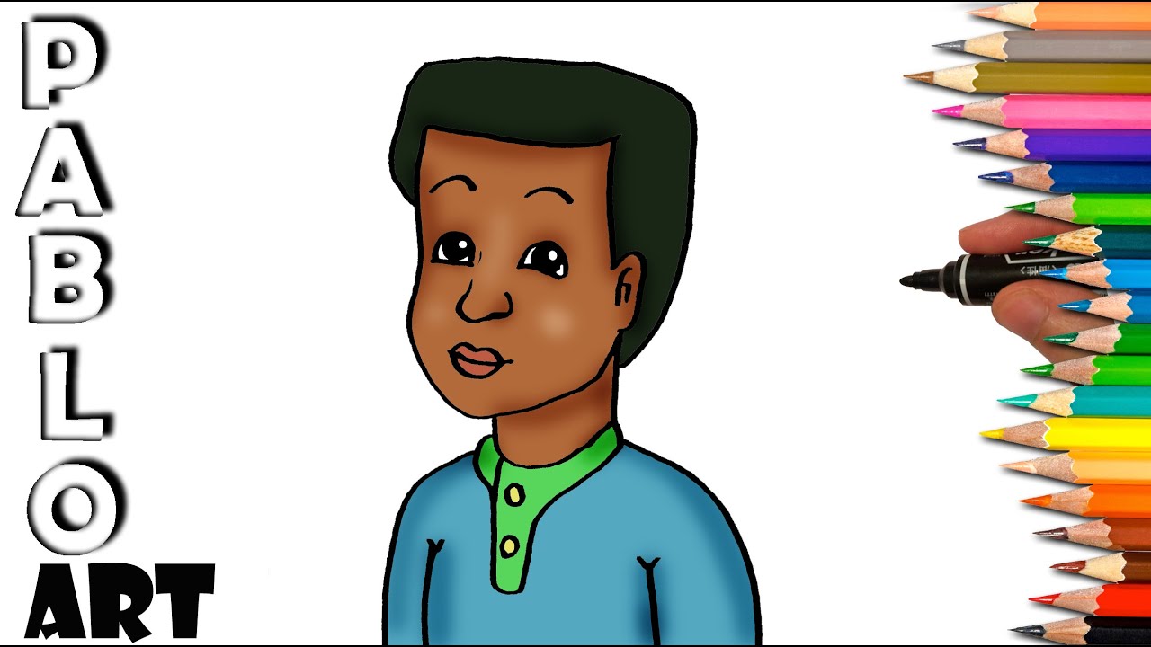 How to draw Tim Wright from The Magic School Bus | Learn to Draw step ...