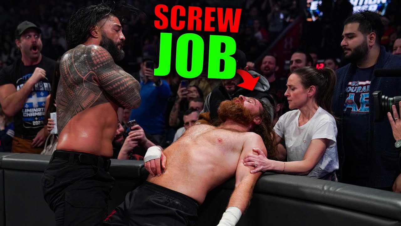 Roman Rias Ford Roman Reigns Refuses To Sell Sami Zayn's Finisher Elimination Chamber ...