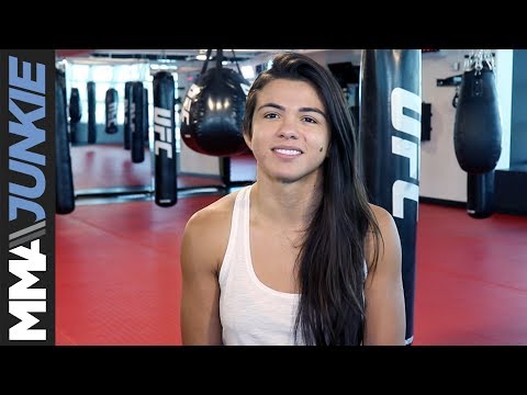 Claudia Gadelha UFC 225 media day in Las Vegas