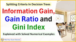 7. Information Gain, Gini Index & Gain Ratio to split Decision Trees | Entropy | Gini Impurity | ML