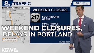 Expect traffic jams, closures in Portland area this weekend