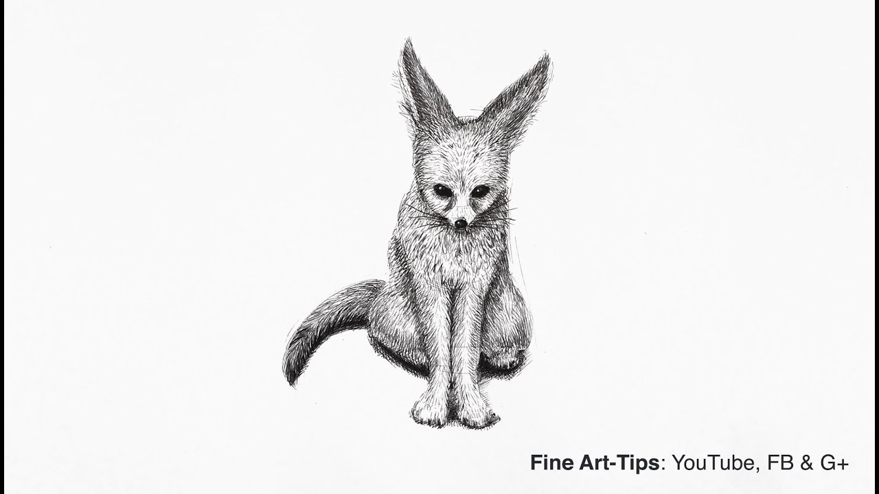 How to Draw a Fox With Pen - Narrated