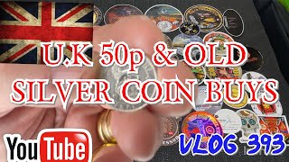 Low mintage U.K 50P coins & old silver coins!