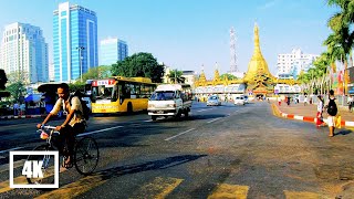 ⁴ᴷ🇲🇲【WALK 】YANGON 35th Street-Sule Pagoda|Binaural Sound