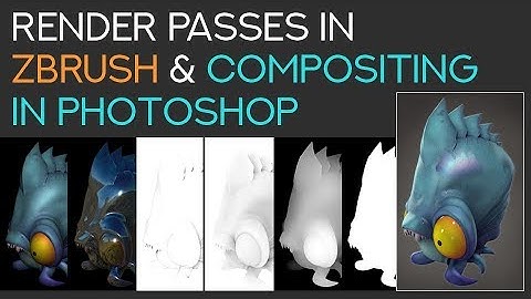 Render passes in Zbrush & compositing in Photoshop