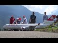 SWISS MD-11 GIANT RC AIRLINER CROSSWIND AND MOUNTAINS FULL FLAPS LANDING