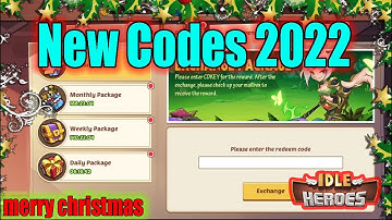IDLE HEROES Codes 2022 | Merry Christmas IDLE HEROES CD KEY 2022 redeem code game