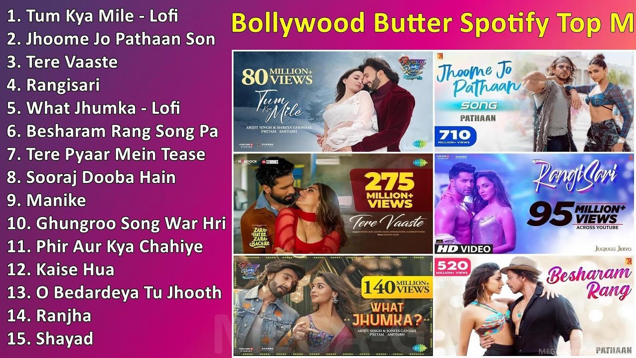 Bollywood Butter Spotify - Top Music Bollywood Spotify Playlist (Popular Bollywood Songs 2023-20...