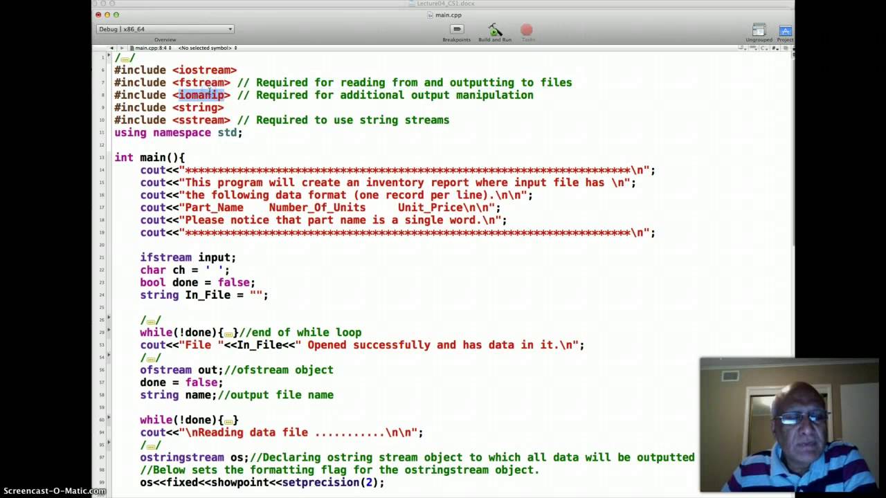 C++ Inventory Table Program Part 1 - YouTube