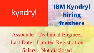 IBM Kyndryl | 2022 | BE/BTECH | ME/MTECH | BSc/MSc | MCA | Diploma | Latest jobs
