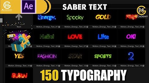 Saber Text II 150 Typography Text Animation in After Effects II #3