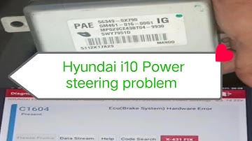 #hyundai  i10 magna Power steering / problem How to chenge EPS !#eps  Fault code C1604 #ceps