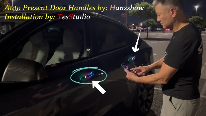 Hansshow Tesla Real Carbon Fiber Door Handle Cover for Model 3 & Model Y &  Model 3 Highland