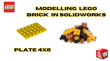 💻SOLIDWORKS TUTORIAL | Modelling LEGO BRICK in solidworks | cadcam💻CAD CAM TUTORIAL |  PLATE 4X6