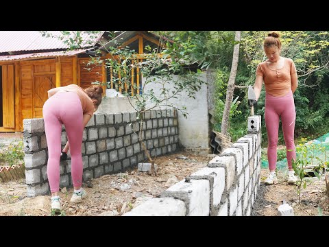 TIMELAPSE:120 days alone BUILD LOG CABIN - Build embankment, make pigeon coop, build stone wall