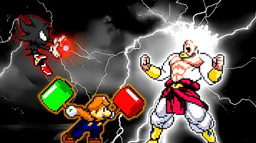 Sonic Chaos V4 (AF) & Fusion Marigi (Mario & Luigi) VS Limit Break Broly SSJ4 V2 in Jump Force Mugen