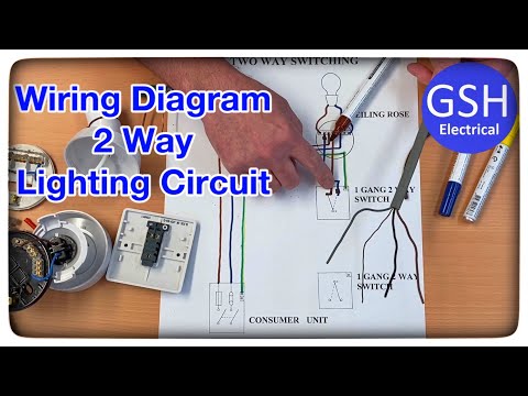 Wiring Diagram 2 Way Switching of a Lighting Circuit Using the 3 Plate Method Connections Explained