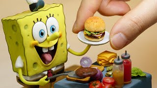How to make Spongebob & Krabby Patty with clay