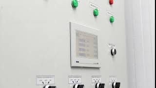 Close Up Of Indicator Lights On Control Panel At The Factory. Media. Industrial Plant Boiler Room