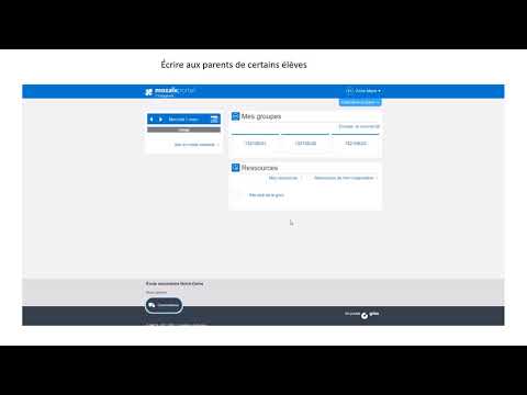 Portail Enseignants Mozaïk - Courriel aux parents