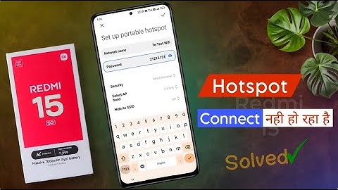 Redmi 15 ka Hotspot Connect Nahi Ho Raha Hai | How to Fix Hotspot Problem in Redmi 15 5g